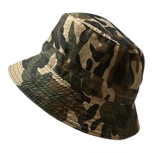 Camouflage Bucket Hat Reversible Zip Pocket Men’s Women’s Unisex Hunt Camp Fish